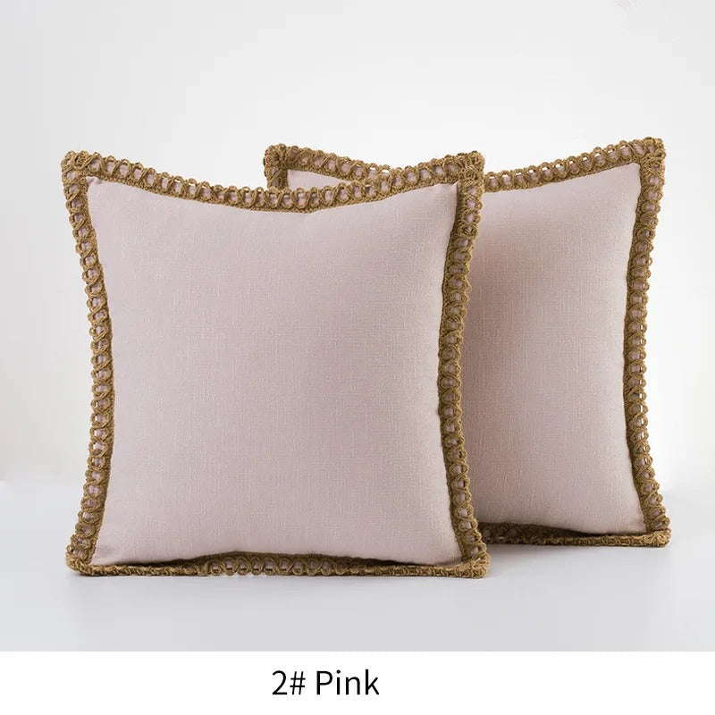 Festive Accent Pillow Cover Grey and Red Decorative Cushion Case