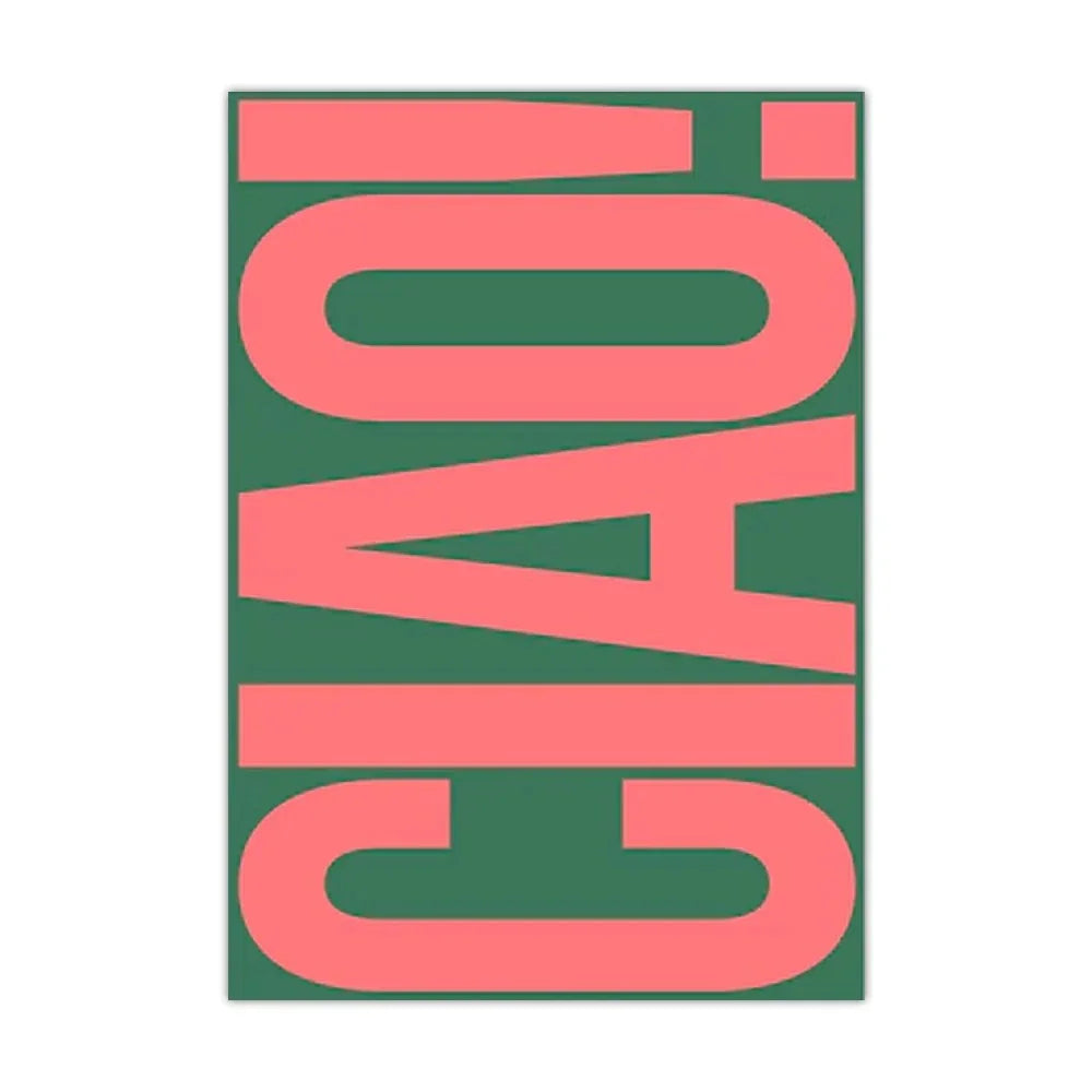 Minimalist Ciao Wall Art Décor