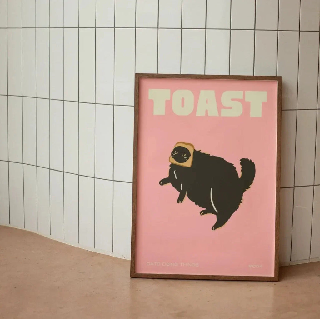 Playful Black Cat Wall Art Décor