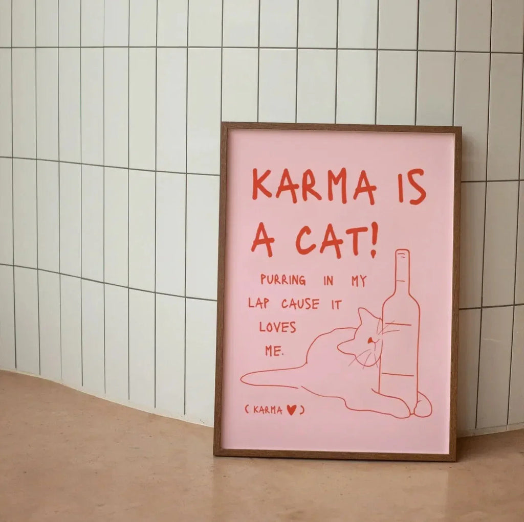 Playful Black Cat Wall Art Décor