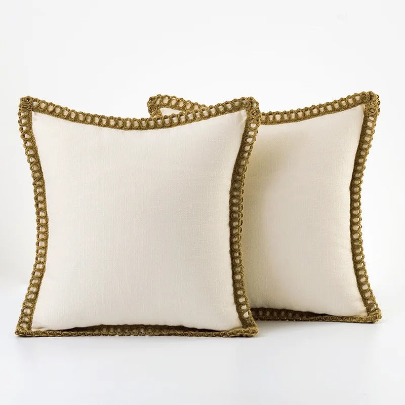 Festive Accent Pillow Cover Grey and Red Decorative Cushion Case