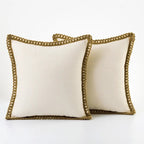 Festive Accent Pillow Cover Grey and Red Decorative Cushion Case
