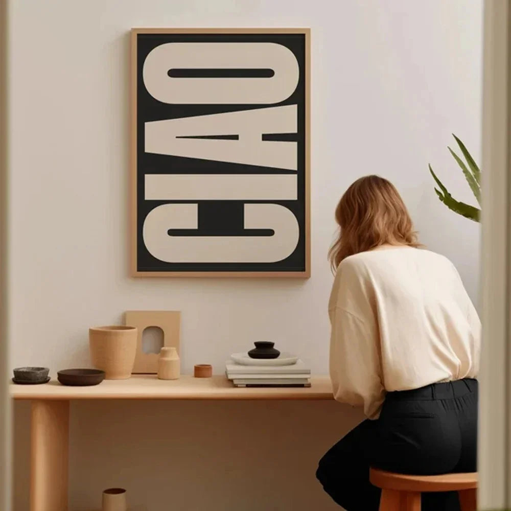 Minimalist Ciao Wall Art Décor