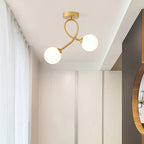 Modern Flush Mount Ceiling Light Minimalist Glass Fixture - Image 3