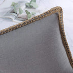 Festive Accent Pillow Cover Grey and Red Decorative Cushion Case