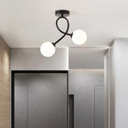 Modern Flush Mount Ceiling Light Minimalist Glass Fixture