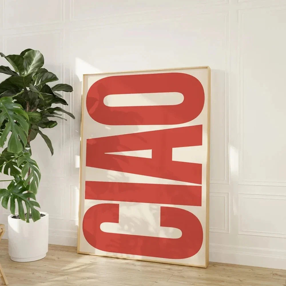 Minimalist Ciao Wall Art Décor