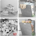 Wall Mounted Laundry Basket Foldable Adhesive Clothes Hamper - Image 3