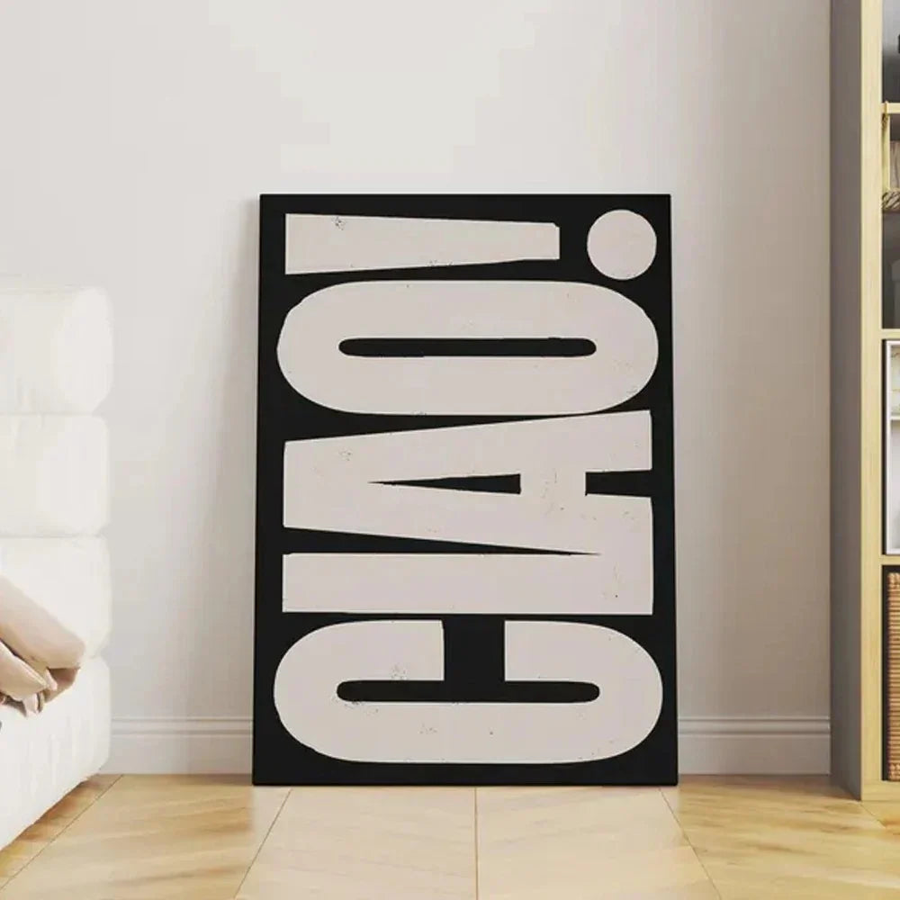 Minimalist Ciao Wall Art Décor