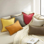 Festive Accent Pillow Cover Grey and Red Decorative Cushion Case