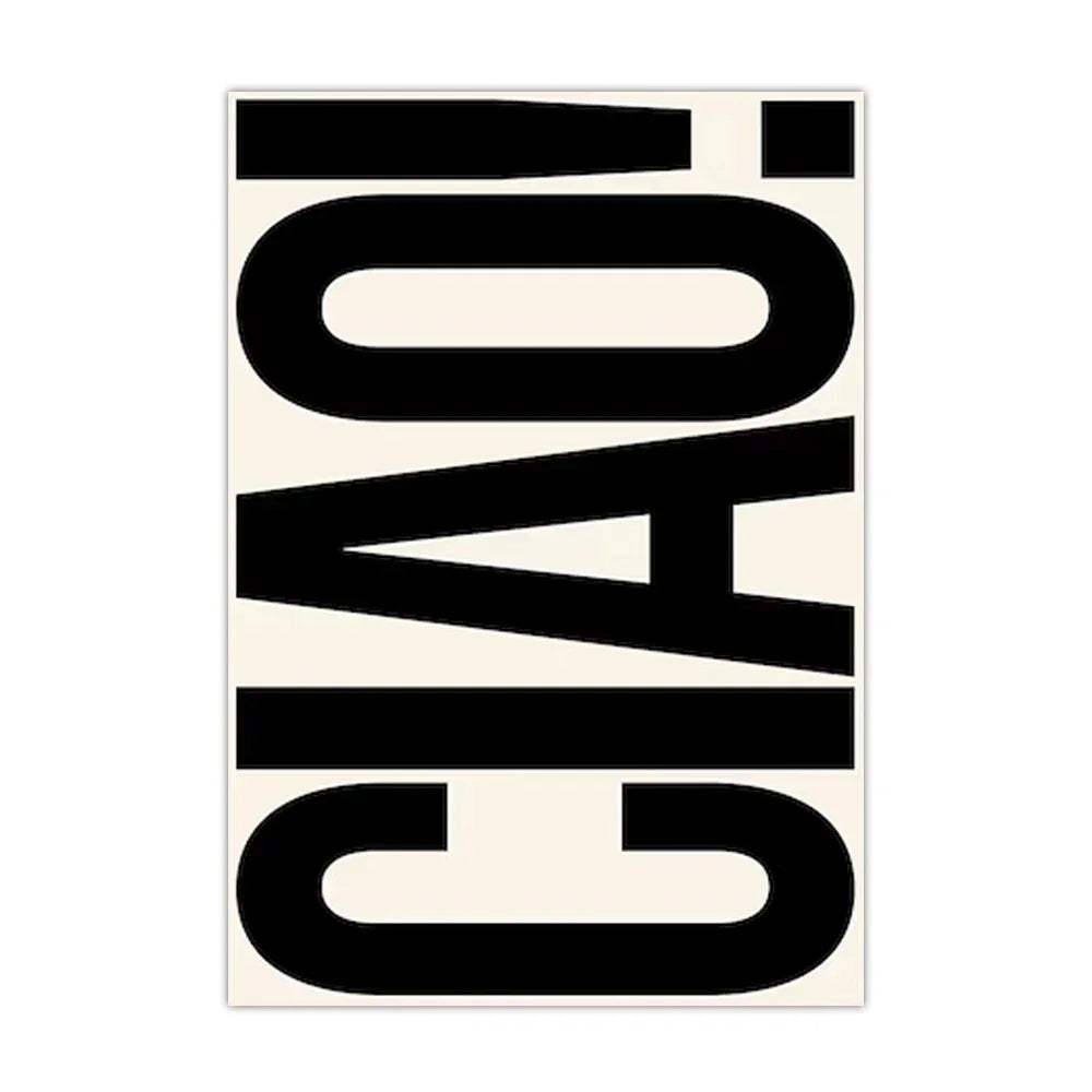 Minimalist Ciao Wall Art Décor