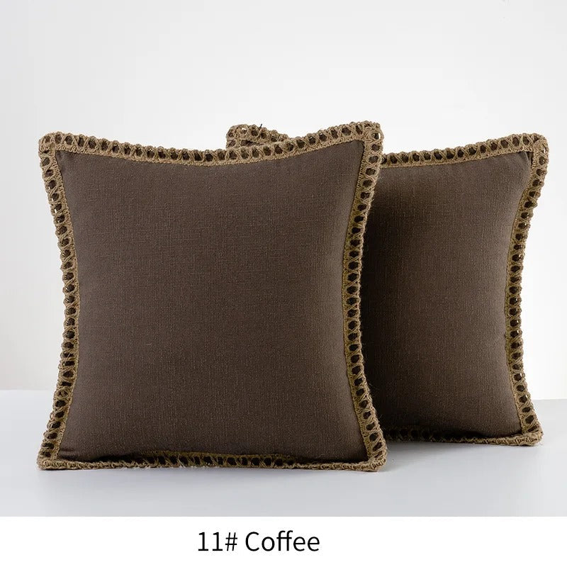 Festive Accent Pillow Cover Grey and Red Decorative Cushion Case