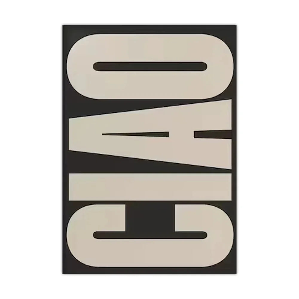 Minimalist Ciao Wall Art Décor