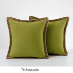 Festive Accent Pillow Cover Grey and Red Decorative Cushion Case