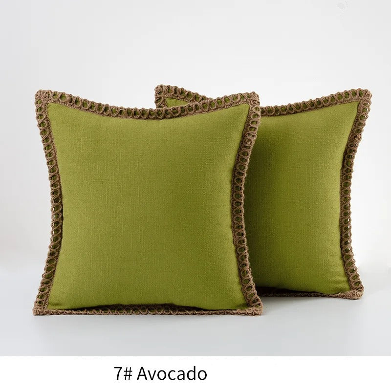 Festive Accent Pillow Cover Grey and Red Decorative Cushion Case