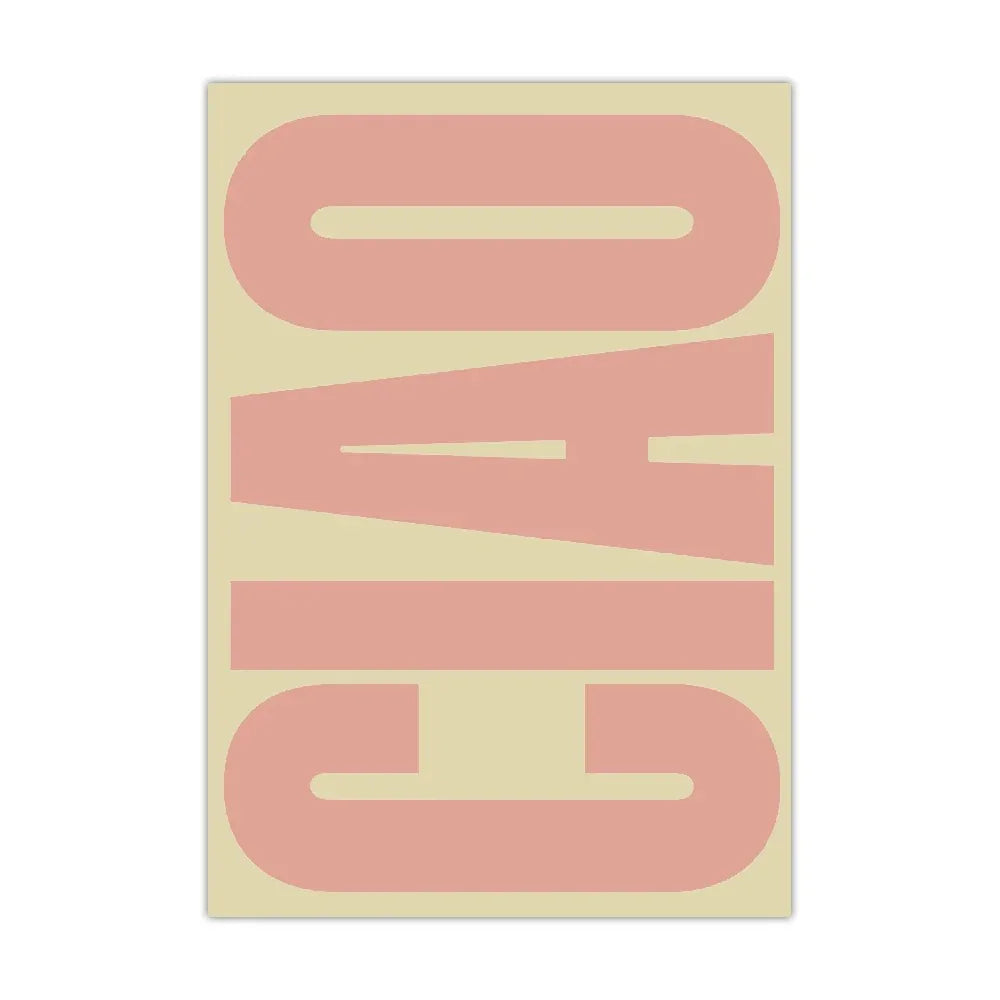 Minimalist Ciao Wall Art Décor