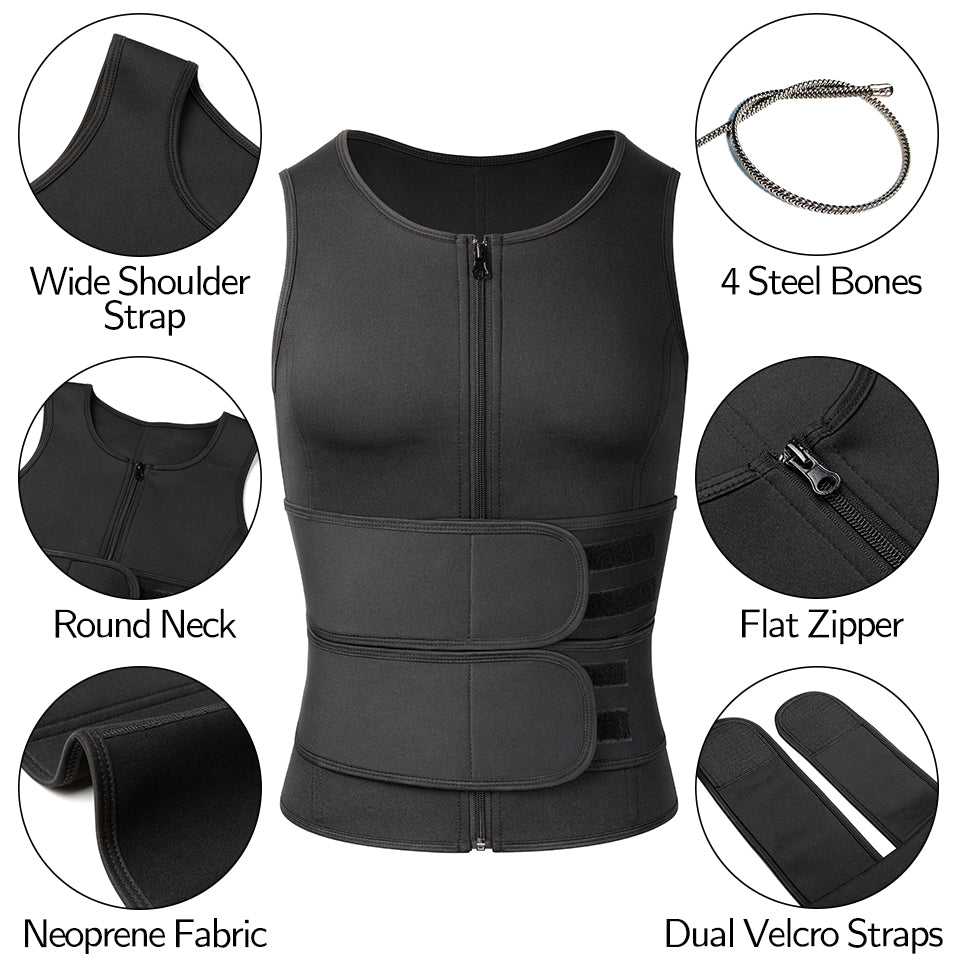 Men Workout Vest Sweat-Enhancing Compression Fit