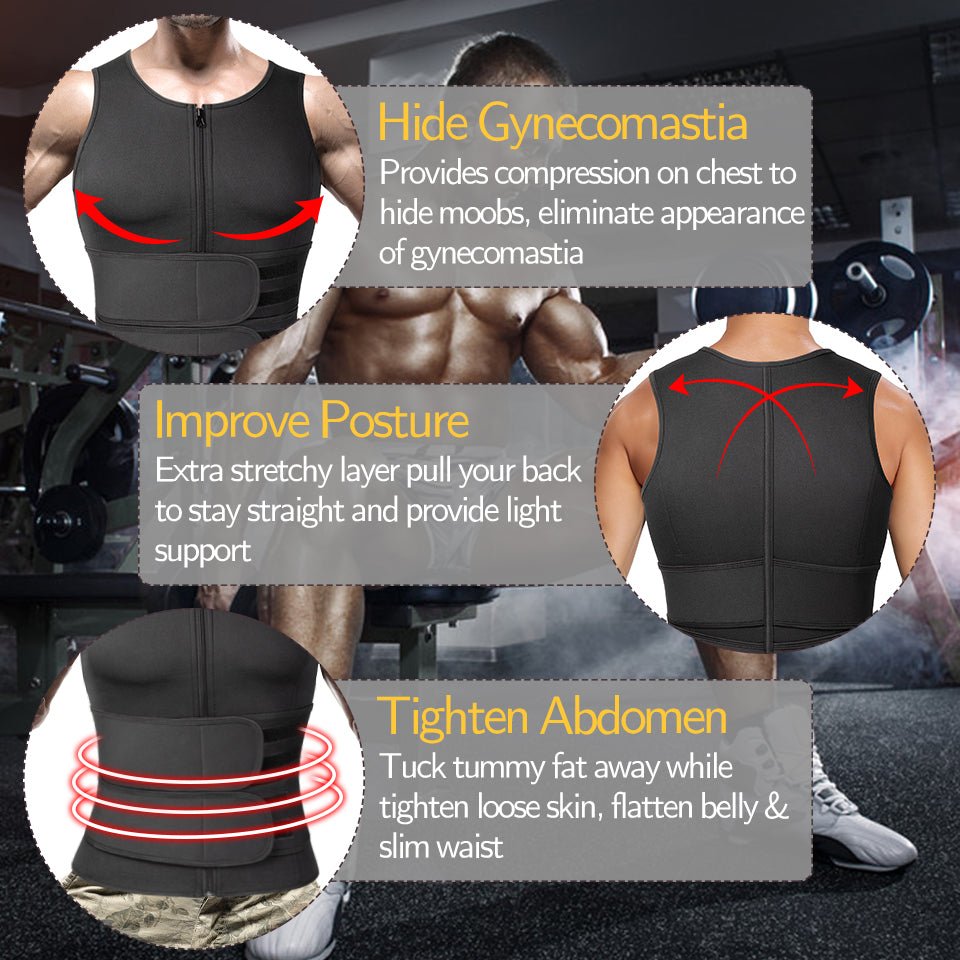 Men Workout Vest Sweat-Enhancing Compression Fit