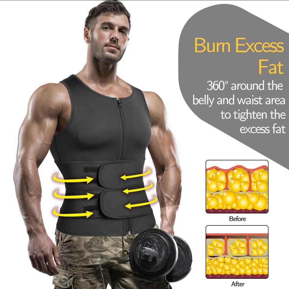 Men Workout Vest Sweat-Enhancing Compression Fit