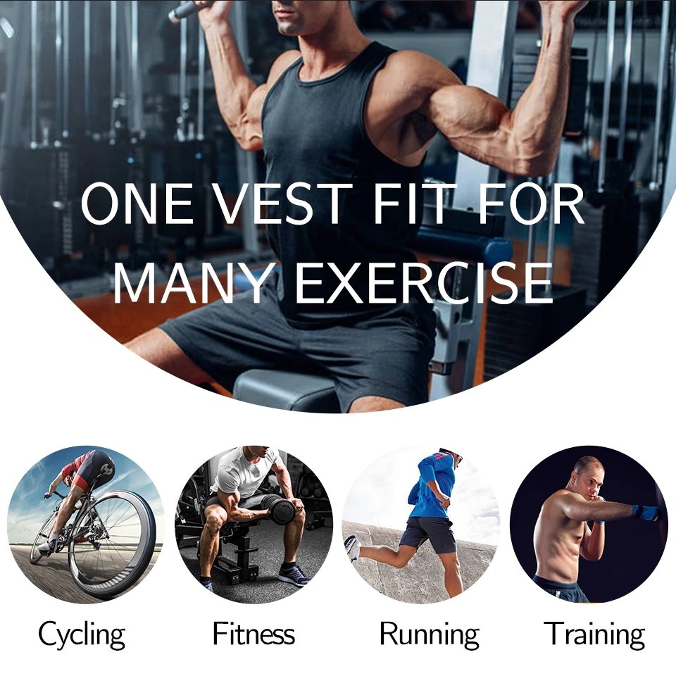 Men Workout Vest Sweat-Enhancing Compression Fit