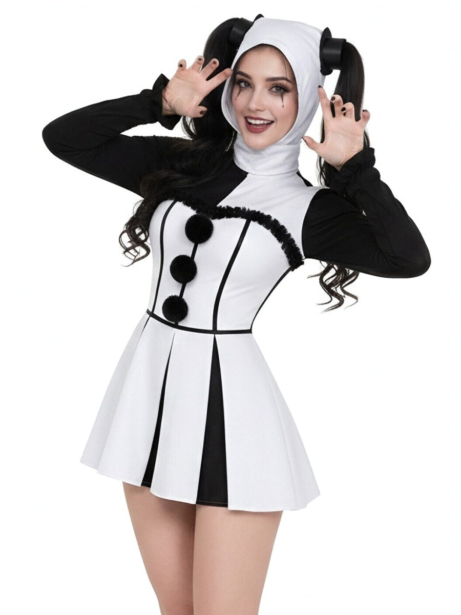 Womens Clown Dress Pierrot - Image 4