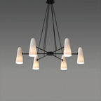 Modern Chandelier Ceiling Light LED Pendant with Clear Glass Shades