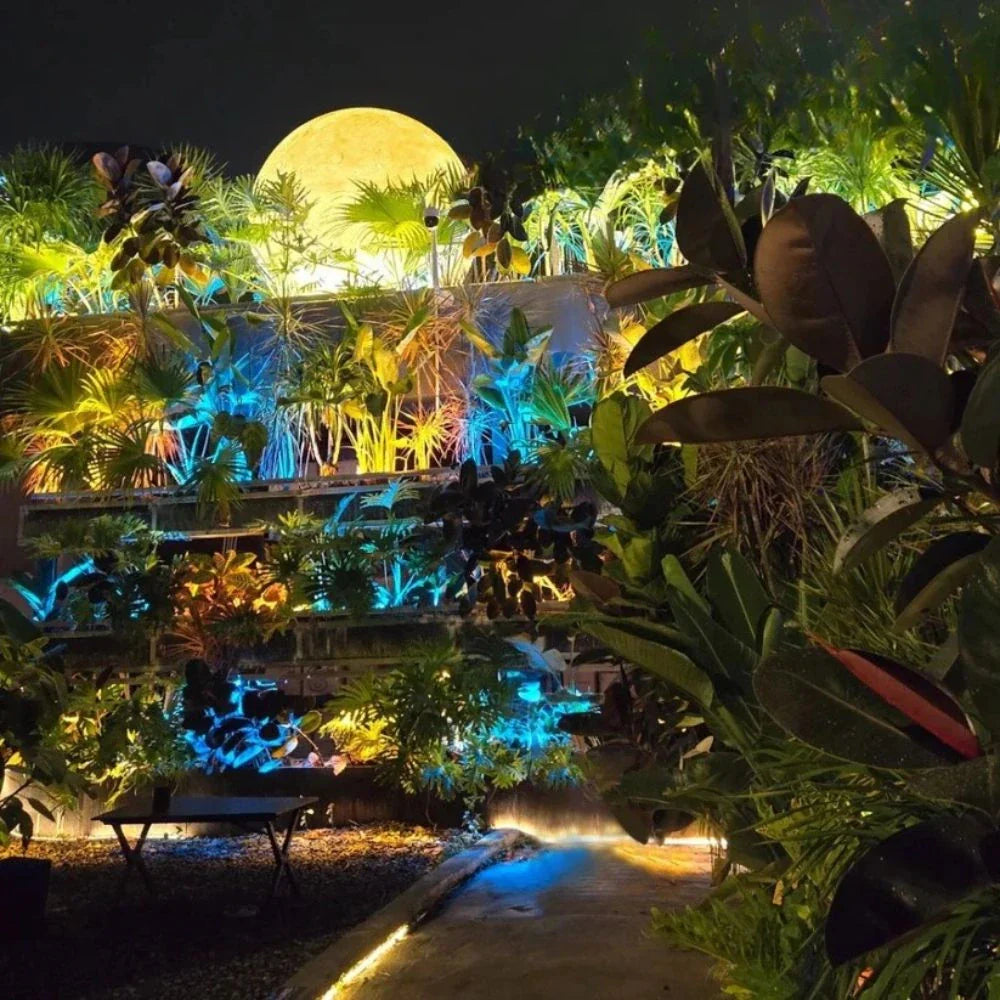 Radiant Moon Sphere Outdoor Lights – Solar LED Garden Light with Remote Control