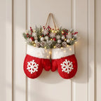 Mitten Christmas Door Hanger Warm White LED