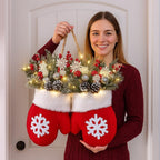 Mitten Christmas Door Hanger Warm White LED - Image 2