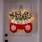 Mitten Christmas Door Hanger Warm White LED - Image 3
