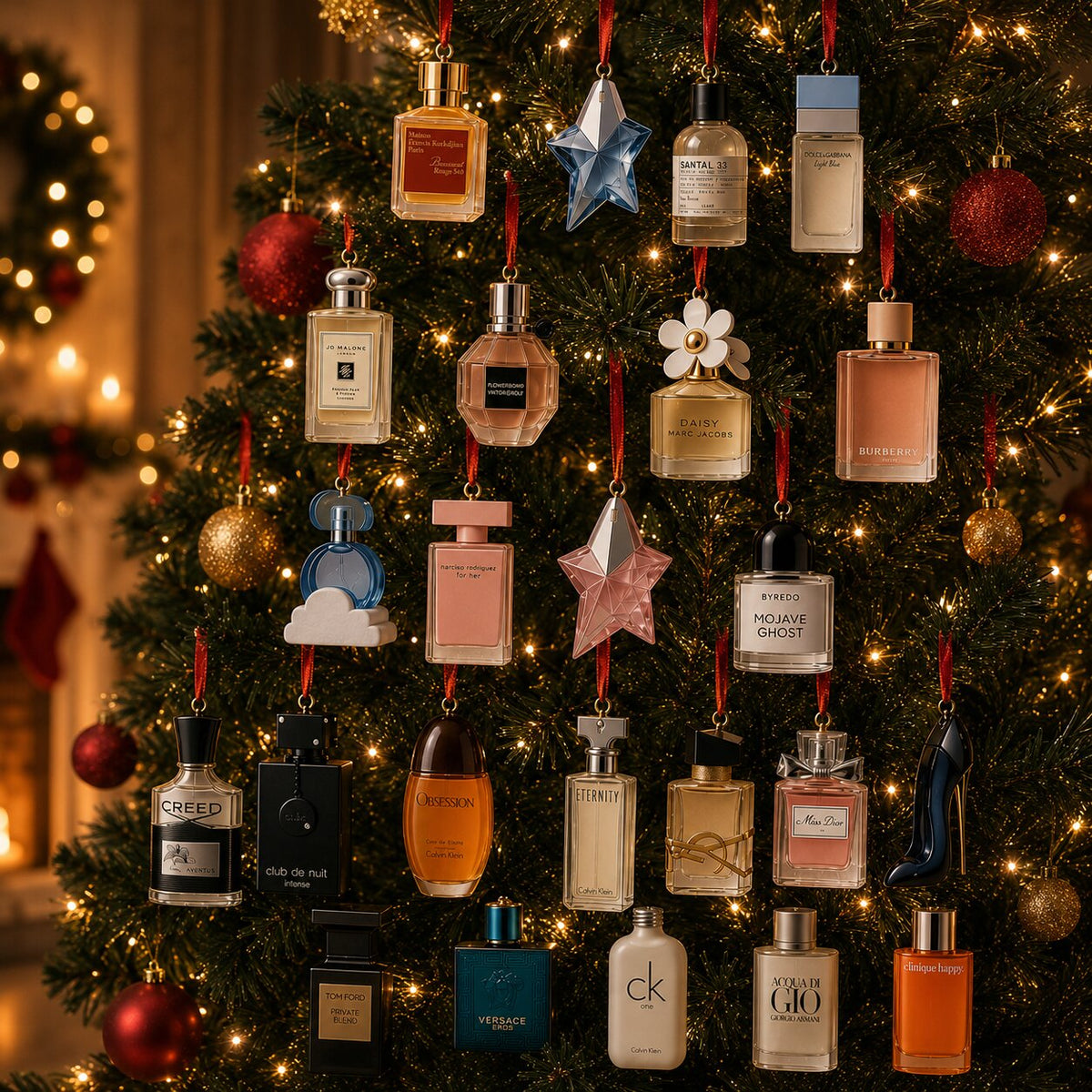 24 Piece Acrylic Perfume Bottle Ornament Advent Calendar - Image 4