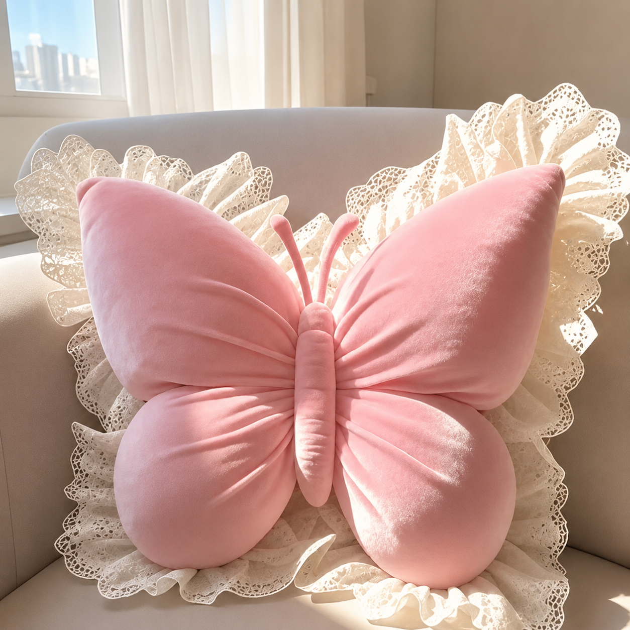 Butterfly Bow Decorative Pillow