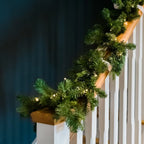 Artificial Pine Prelit Christmas Garland Battery Operated - Image 3