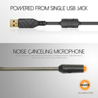 USB Gaming Headphone with LED Lights & Volume Control