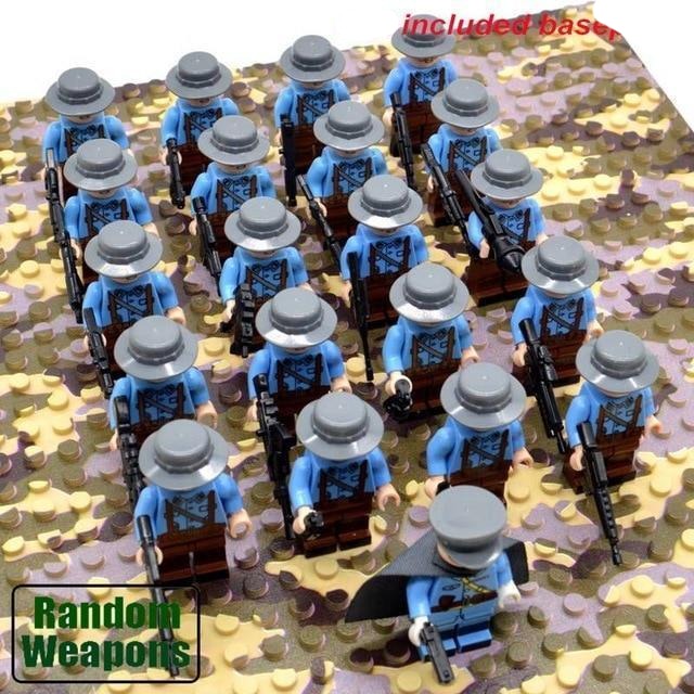 21‑Piece WWII Army Soldier Building Block Set