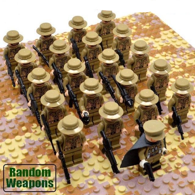 21‑Piece WWII Army Soldier Building Block Set