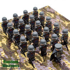 21‑Piece WWII Army Soldier Building Block Set