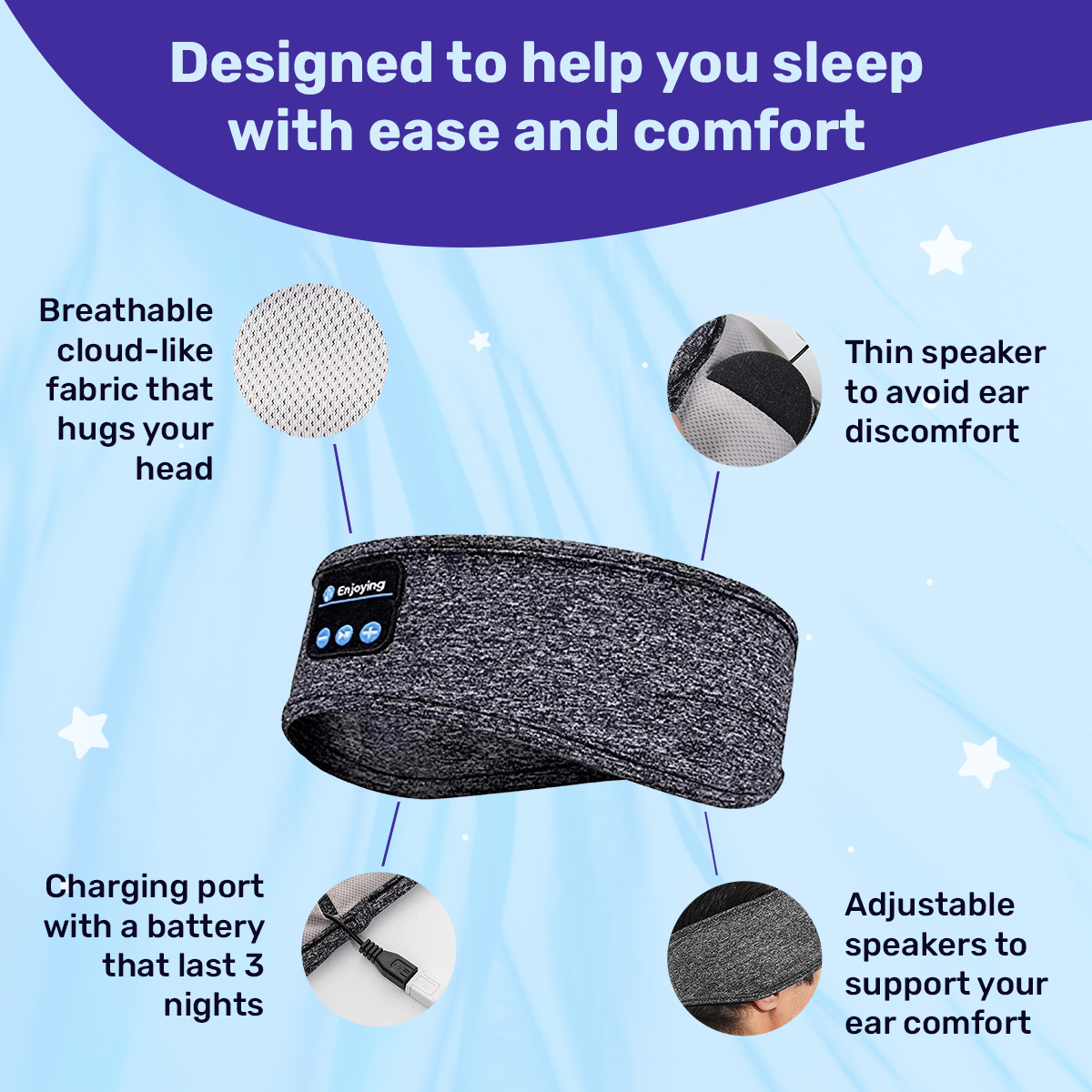 Sleep Headphones with Noise Blocking for Restful Nights