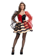 Women 2 Piece Queen of Hearts Costume - Image 7