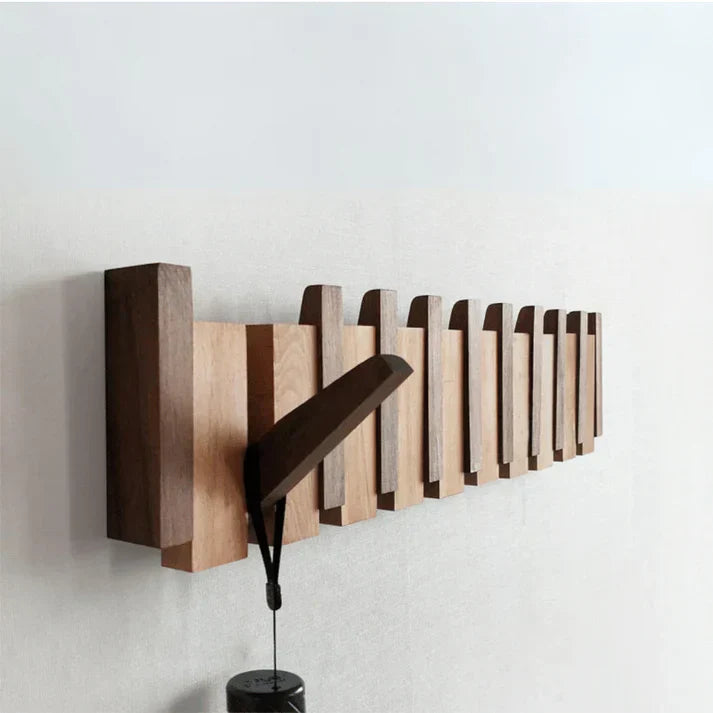 Wooden Space-Saving Wall-Mounted Piano Hanger Rack