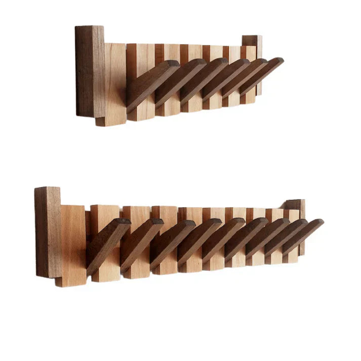 Wooden Space-Saving Wall-Mounted Piano Hanger Rack