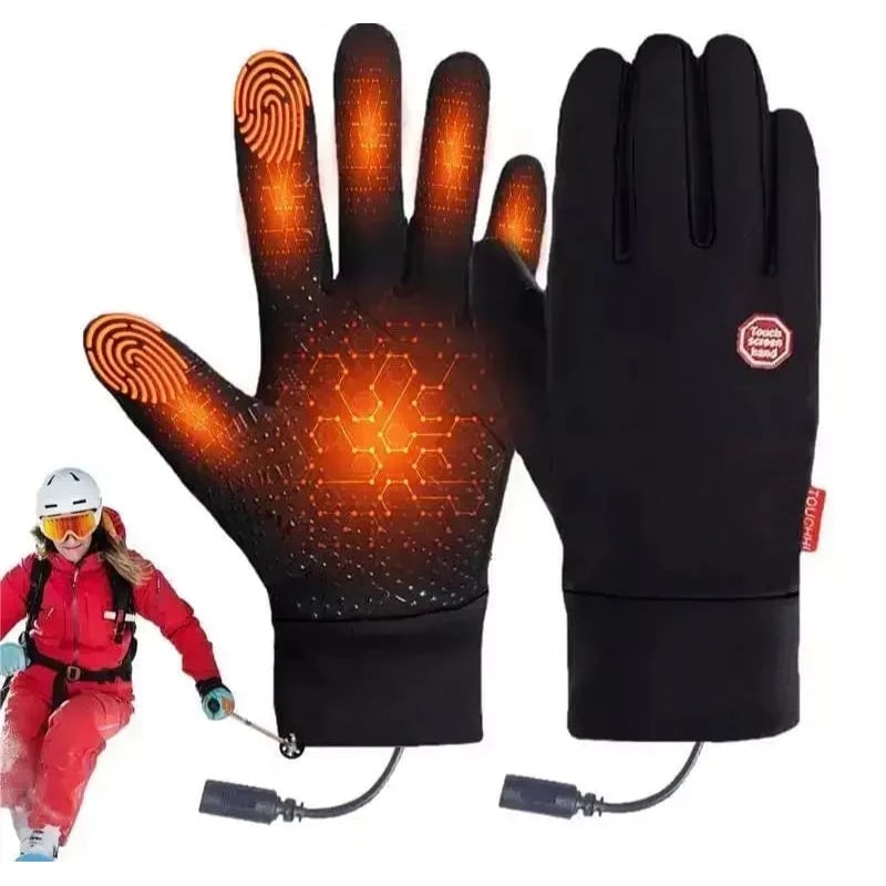 Rechargeable Heated Gloves Touchscreen Fingertips