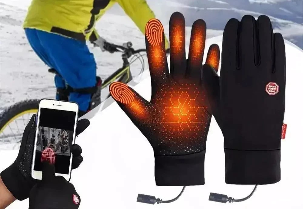 Rechargeable Heated Gloves Touchscreen Fingertips - Image 2