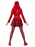 Women 5 Piece Red Princess Rocker Costume - Image 2