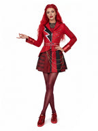 Women 5 Piece Red Princess Rocker Costume - Image 4