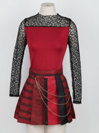 Women 5 Piece Red Princess Rocker Costume - Image 10