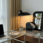 Modern Table Lamp Chrome Curved Metal Bedside Desk Lamp - Image 5