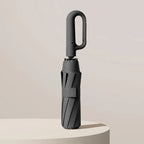 Windproof Travel Umbrella Carabiner Clip Handle