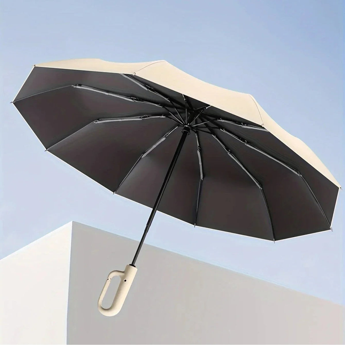 Windproof Travel Umbrella Carabiner Clip Handle - Image 5