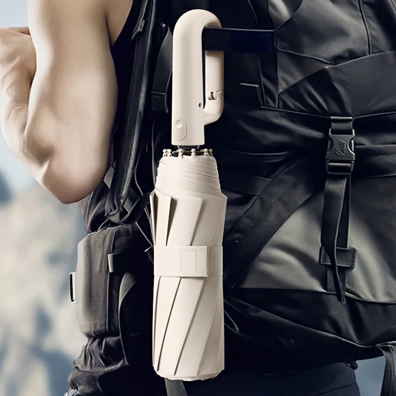 Windproof Travel Umbrella Carabiner Clip Handle - Image 6